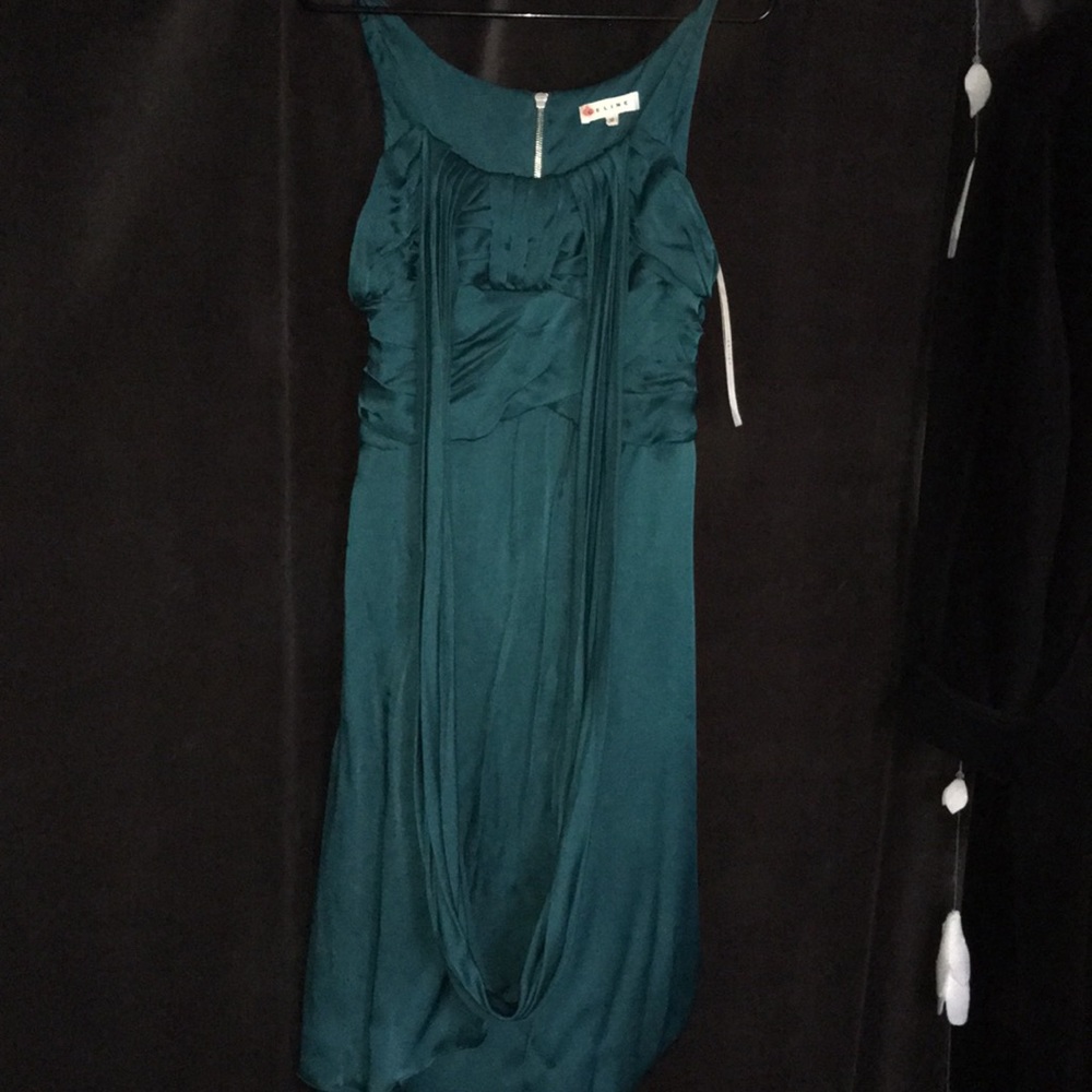 Celine Emerald green silk dress